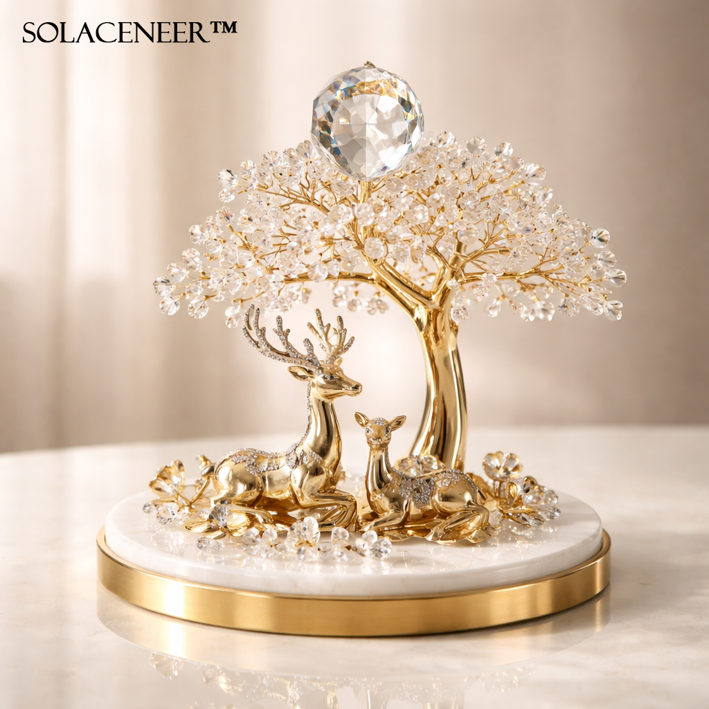 Solaceneer™ Aurora Deer Decorative Crystal Sculpture