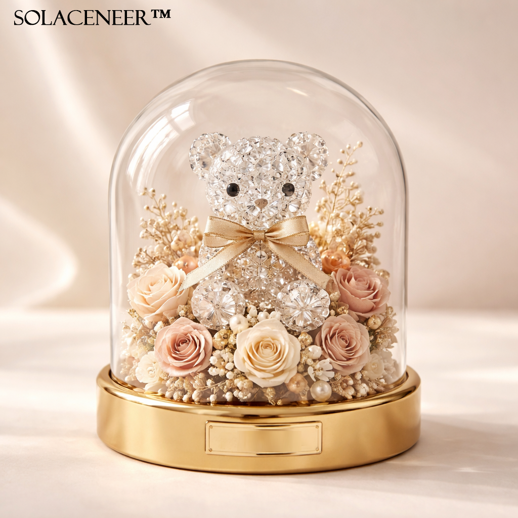 Solaceneer™ Crystal Bloom Bear Display Dome